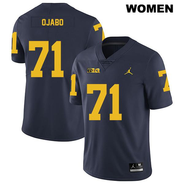 Women's NCAA Michigan Wolverines David Ojabo #71 Navy Jordan Brand Authentic Stitched Legend Football College Jersey OS25K05QV